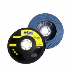 Диск пелюстковий плоский WERK 125хх22,2 зернистість P100, Т27 