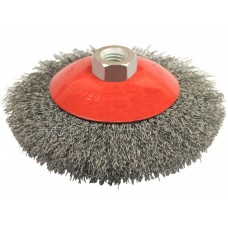 Щітка конусна із рифленого (гофрованого) дроту WERK 100мм, М14