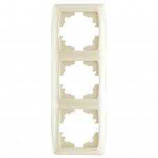 Рамка 3-постова вертикальна Viko KARMEN крем