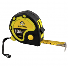 Рулетка вимірювальна Сталь 10мх25мм прогумовані вставки 3 стопа