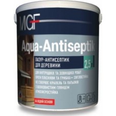 Лазур-антисептик для деревини MGF Aqua Antiseptik (біла) (10 л.)