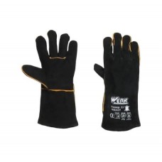 Рукавички WERK замшеві, манжет крага, чорного кольору.р.11