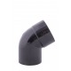 Коліно однорозрубове Profil D100 60° графіт