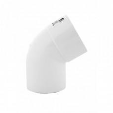 Коліно однорозрубове Profil D100 60° біле