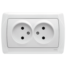 Розетка подвійна без заземлення VIKO Carmen 561055 біла