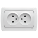 Розетка подвійна без заземлення VIKO Carmen 561055 біла