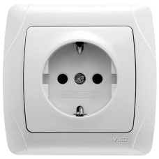Розетка із заземленням VIKO Carmen 561008 біла
