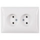 Розетка подвійна LUXEL Primera біла 3007