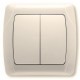 Вимикач 2-клавішний кремовий Viko KARMEN