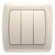 Вимикач 3-клавішний кремовий Viko KARMEN